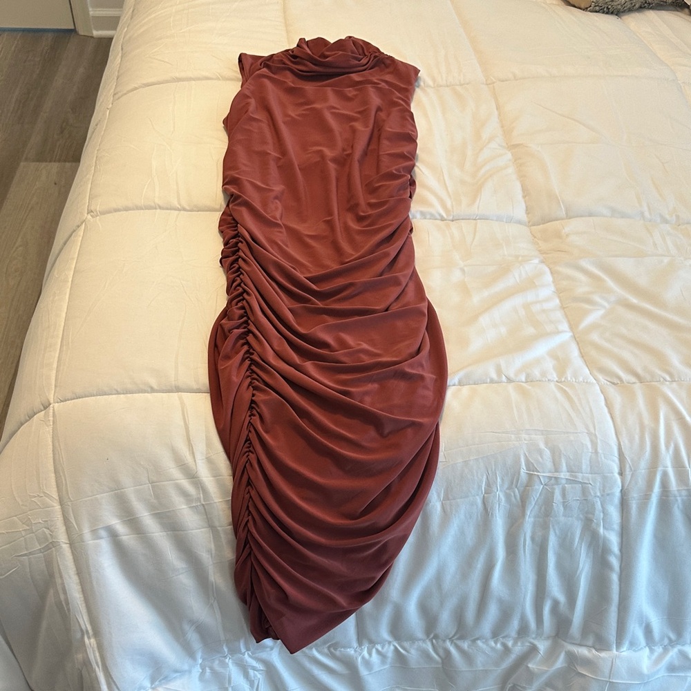 Express Terracotta Sleeveless Dress